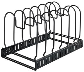 WENKO 53149100 - Držiak na pokrievky a panvice 18x18 cm čierny