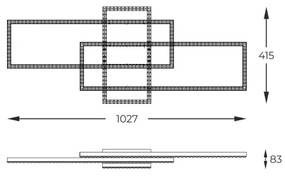 Zuma Line MX7907-3B-3BT- LED Stropné svietidlo ERVI LED/52W/230V 2700-6000K čierna