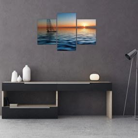 Obraz - Plachetnica na mori (90x60 cm)