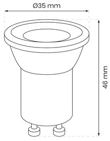 Ecolamp LED žiarovka GU10 neutrálna 4000k 3w 150 lm mini