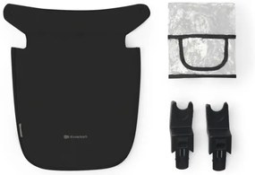 KINDERKRAFT -Kombinovaný kočík 3v1 NEWLY Classic black  + autosedačka MINK PRO
