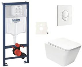 Závesný wc set do ľahkých stien / predstenová montáž SAT Infinitio SIKOGRSIN12SASH0, 1 ks