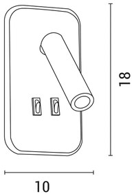 LED Nástenné bodové svietidlo IRIS LED/14W/230V 3000K biela