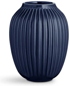 Tmavomodrá kameninová váza Kähler Design Hammershoi, výška 25 cm