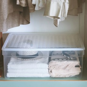 Curver Úložný box Textile 45 l, číra