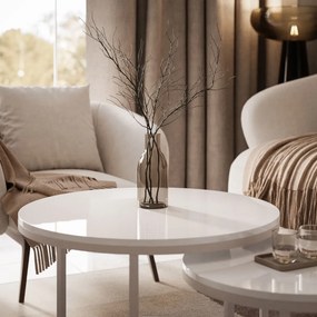 KONFERENČNÝ STOLÍK LEONARDO 2V1 KAŠMÍR + BIELY LESK