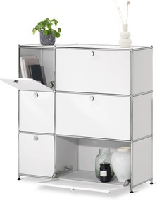 Komoda »CN3« so 6 výklopnými dvierkami, biela