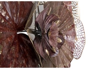 Kovová závesná dekorácia Mauro Ferretti Flowery, 118 x 58 cm