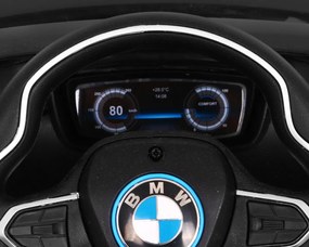 Ramiz BMW I8 Lift Battery Car Oranžová + diaľkové ovládanie + pomalý štart + 3-Pkt pásy + MP3 USB + LED