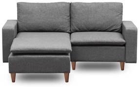 Sivá rohová pohovka (ľavý roh) Lungo – Balcab Home