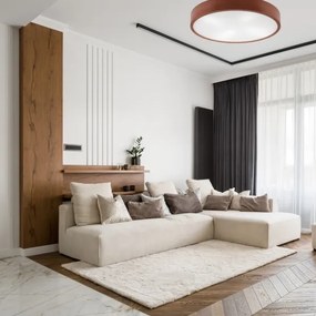 Stropné svietidlo NATURAL 4xE27/60W/230V ø 57,5 cm borovica/hnedá