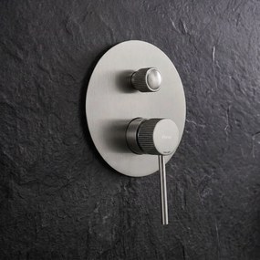 Rea Lungo Stripe, podomietková sprchová súprava + BOX, brúsená oceľ, REA-P9493