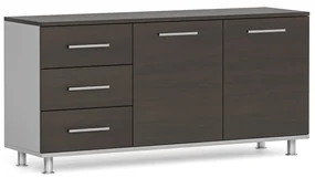 Skrinka k stolu PRIMO, ľavá, sivá / wenge