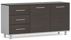 Skrinka k stolu PRIMO, ľavá, sivá / wenge