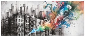 Obraz - Priemyselný život (120x50 cm)