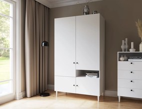 Šatní skriňa DULLUM 120x205cm, biela