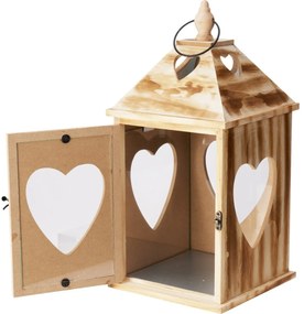 Súprava drevených lampášov Srdce, 2 ks