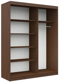 Šatníková skriňa s posuvnými dverami 150 cm CLP mono wenge