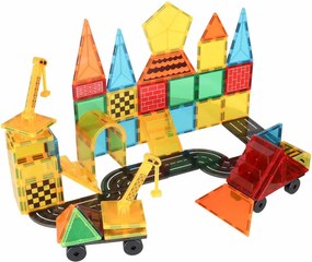 KIK 3D magnetické stavebné kocky, sada 90 dielov