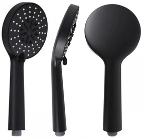 Erga Samba, 5-funkčná ručná sprchová hlavica, čierna matná, ERG-YKA-BP.SAMBA-BLK