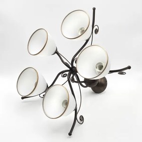 Brilagi - LED Prisadený luster ANTICO 5xE27/60W/230V bronz patina