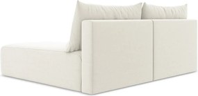 Krémovobiela zamatová rozkladacia/s úložným priestorom rohová pohovka (pravý roh/s leňoškou) Kalena – Makamii