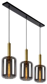 Lucide 45494/03/65 - Luster na lanku JOANET 3xE27/40W/230V čierna
