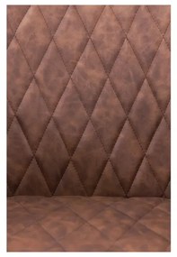 furniture-nabytek.cz - Houpacie kreslo Clinton s hnedými podrúčkami, umelá koža/ocel