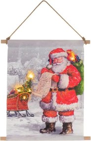 Závesný obraz vr. LED, 30 x 40 cm, Santa Clausa