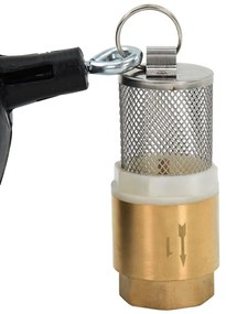 Odsávacia hadica s mosadznými spojkami, čierna 1,1" 5 m, PVC