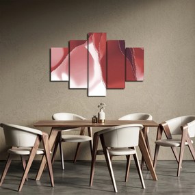 Obraz - Červená abstraktná kvetina N⁰3 (150x105 cm)