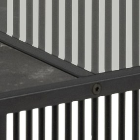 Čierny konferenčný stolík so sklenenou doskou 80x80 cm Strington – Actona