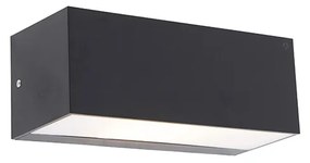 Moderná nástenná lampa čierna IP65 - Houks