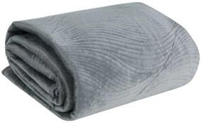 Dekorstudio Zamatový prehoz na posteľ NKL-05 v striebornej farbe Rozmer prehozu (šírka x dĺžka): 170x210cm