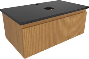 Kúpeľňová skrinka s krycou doskou SAT Evolution 78x30x44, 5 cm dub medový mat SATEVO80DMZ