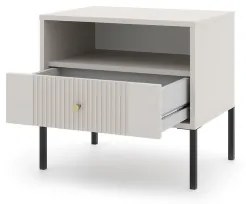 Nočný stolík LUE béžový/čierny