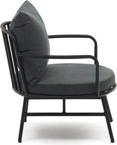 Čierne kovové záhradné kreslo Bramant - Kave Home