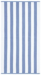 Biela/modrá bavlnená osuška 90x140 cm Stripe Jacquard – Bianca