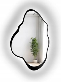 Organické zrkadlo Poco v čiernom ráme Mdf s Led podsvietením 120x192