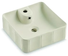 Bathco 4162 - Umývadlo na dosku CIRCUS 40x40 cm porcelán/béžová