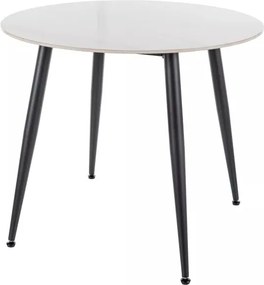 Okrúhly jedálenský stôl Rion 90 cm biely/čierny