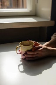 Hrnček Tuntu 0,35 l, ružovo-béžový