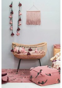 Ružový prateľný ručne tkaný bavlnený detský koberec 140x210 cm English Garden Ash Rose – Lorena Canals