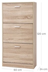 Trojúrovňový botník VASAGLE LBC03NL