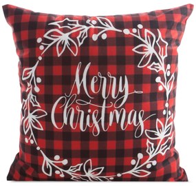 EUROFIRANY VIANOČNÁ DEKORAČNÁ OBLIEČKA NA VANKÚŠ MERRY1 45X45 CM VZOROVANÁ