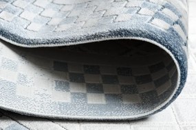 Koberec AKRYL VALS 103 Geometricky ramka 3D sivý / slonia kosť