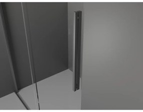 Mexen Velar, posuvné sprchové dvere do otvoru 120 cm, 8mm sklo námraza, brúsený grafit, 871-120-000-31-95