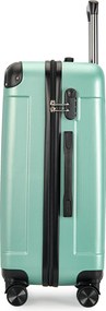 Kabínový kufor na 4 kolieskach 55x39x20cm púdrovo zelená farba