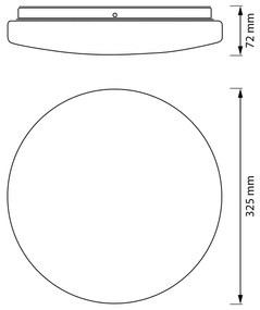 LEDVANCE, Kúpeľňové stropné svietidlo, priemer 325mm, 1800lm, 24W, 4000K, IP44, AC464830055