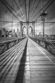 Umelecká fotografie NEW YORK CITY Brooklyn Bridge, Melanie Viola, (26.7 x 40 cm)